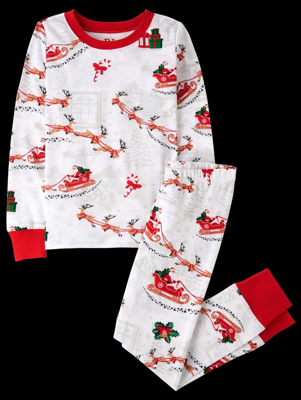 The Children’s PlaceAdult Matching Family Santa Sleigh Cotton Pajamas 